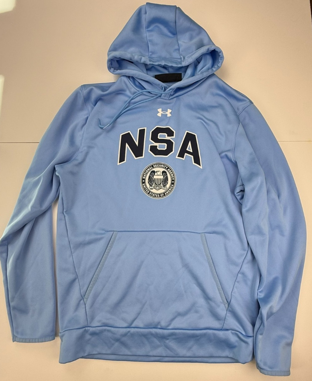 Under Armour NSA National Security Agency Hoodie Blue Mens Medium UA